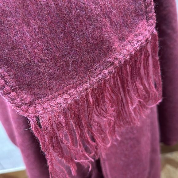 Estirpe Inca Alpaca 100% Poncho Button Front Scarf Attached Cozy Elegant Luxury - Picture 8 of 16